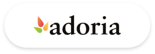 Adoria – Gestion centralisée F&B & interconnexion avec 6XPos Logo de Adoria, solution de gestion F&B connectée à 6XPos