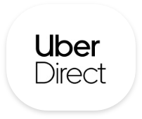 Uber Direct – Livraison express & intégration fluide avec 6XPos Logo de Uber Direct, service de livraison rapide connecté à 6XPos